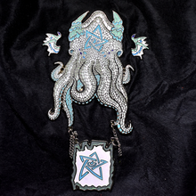 Load image into Gallery viewer, Summoning Cthulhu Enamel Pin SET LIMITED EDITION