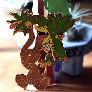 "Warped Alolan Monster" Enamel Pin Collection - Limited Edition Gold Plated Pins with Glitter Variant - Perfect for Collectors and Fans - 3.5 Inches - Back Stamp and Secure Attachment - Order Now!