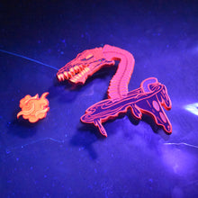 Load image into Gallery viewer, Lochness Monster Limited Edition Pin Sets - Soft Enamel with Epoxy - Collect Before They Disappear - 3-inch Size - Backstamp and Laser Numbering - Includes Matching Vinyl Sticker - Various Designs and Metal Plating - Full Glow, Glitter, and Specialty Options - Order Now