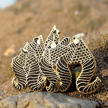 Load image into Gallery viewer, Our Limited Edition 'Gods Invasion' Enamel Pins - Unique Variations with Hard Enamel and Gold Plating - 3 Inches - Four Color Options - Perfect for Collectors and Gifting - Back Stamp and Secure Attachment - Order Now!