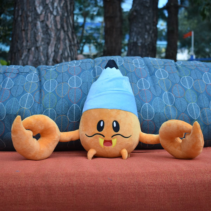 Hyde the Hermit Crab Plush - Your Loyal Desk Buddy with Clever Shell Pockets - Whimsical Design for Creative Inspiration - Store Art Supplies and More - Order Now!