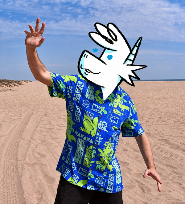 Tiki Mutt Viscose Hawaiian Shirt | Boss Monsta x Cool Koinu Collaboration