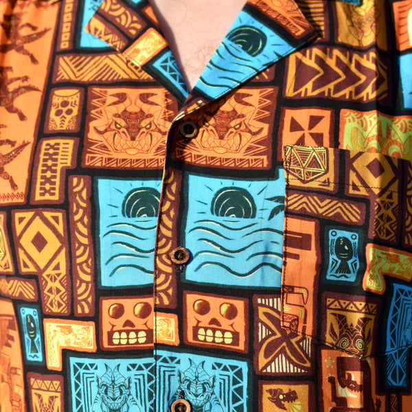 Bold Kobold X Hyde Hermit Studio Collaboration Tiki shirt