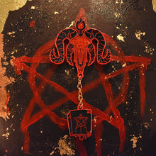 Load image into Gallery viewer, Limited Edition Baphomet Hard Enamel Pin with chain
