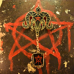 Limited Edition Baphomet Hard Enamel Pin with chain
