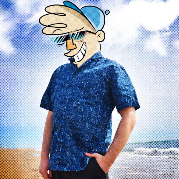 Adventure Unveiled: Button Up Tiki Shirt with Treasure Map Design - Premium Comfort and Durability - Sizes from S to 3XL -  - Unleash Your Inner Explorer - Order Now!