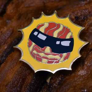 Bacon in the sun Enamel Pin - Hard Enamel Lapel Pin for Pun Lovers