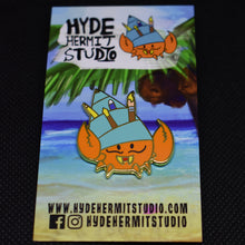 Load image into Gallery viewer, Hyde the Hermit Crab Enamel Pin
