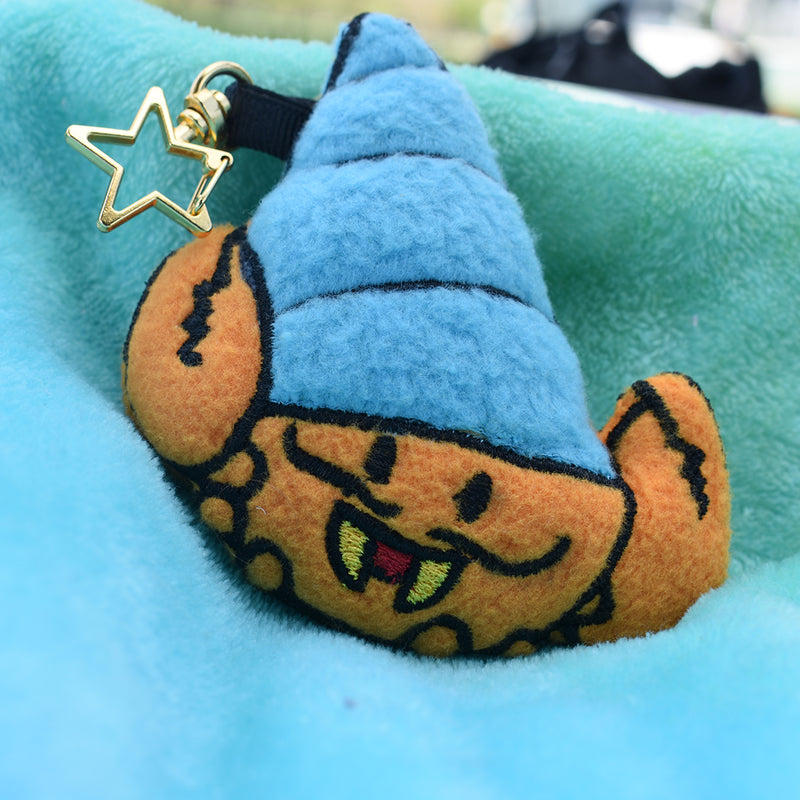 Mini Hyde the Hermit Crab Macaron Plush Keychain - Adorable Travel Companion for Adventures - Cute and Convenient Accessory - Order Now!