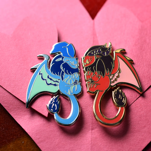 Monstie Lovely Lunastra and Teostra Hard Enamel Pin Limited Edition